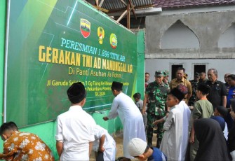 Launching TNI AD Manunggal Air di Panti Asuhan Anak Yatim Ar Rahim, Selasa (6/2)
