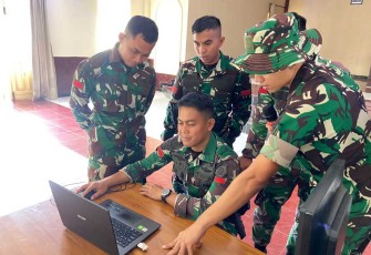 Pelatihan komputer prajurit Yonarmed 11 Kostrad, Rabu (7/2)