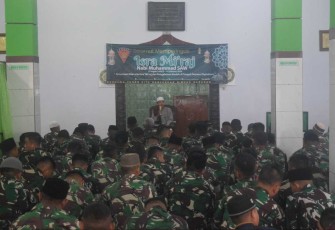 Peringatan Isra Mi'raj prajurit Yonarmed 1 Kostrad, Sabtu (10/2)
