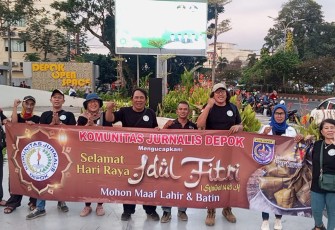 Komunitas Jurnalis Depok (KJD) di area Depok Open Space, Senin (8/4)