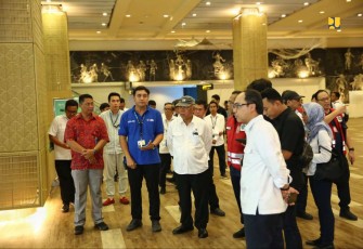 Menteri PUPR Basuki Hadimuljono meninjau venue World Water Forum ke-10 Tahun 2024 di Bali