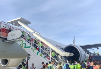 Ilustrasi penerbangan haji maskapai Garuda Indonesia 
