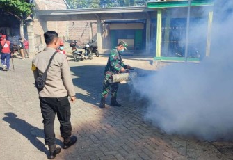 Fogging di wilayah desa binaan 