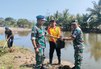 Tanam mangrove di sepanjang sungai desa Cijambe