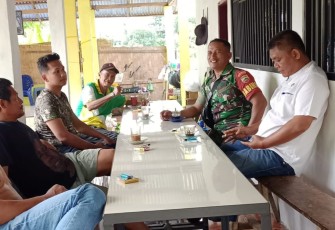 Bersama Aparat Desa Satgas TMMD Himbau Warga Hasil Pembangunan di Lokasi TMMD