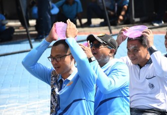 Semarak lomba 17 Agustus prajurit Lanal Yogyakarta 