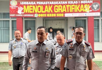 Kalapas I Medan Terima Kunjungan Direktur Pembinaan Narapidana dan Anak Binaan.