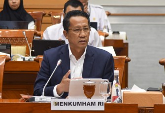 Menteri Hukum dan HAM Paparkan Pagu Anggaran.