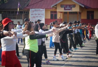 Senam pagi ceria di perbatasan 