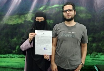 Amirullah Suryani Bersama Mazen Usai Temu Pers di Medan.