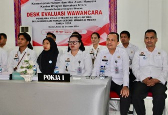 Rudenim Medan Menyelesaikan Proses Wawancara Pembangunan Zona Integritas Menuju WBK.