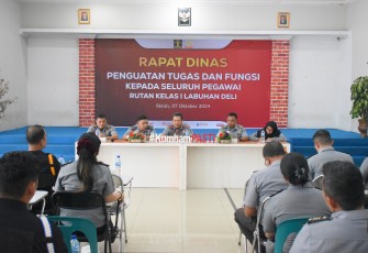 Rutan Labuhan Deli Gelar Rapat Penguatan Tupoksi.