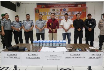 Gelara Razia Gabungan di Lapas Pancur Batu.