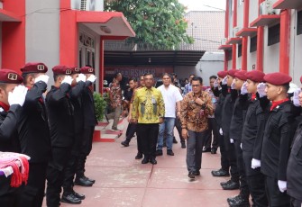 Kakanwil Kemenkumham Sumut Agung Krisna Disambut Kalapas Pancur Batu dan Jajaran.