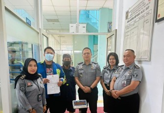 Lapas Kelas I Medan Serahkan Sampah Limbah Medis
