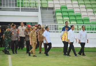 Pangdam I BB Dampingi Presiden Jokowi Meresmikan Stadion Utama di Sumut