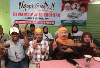 Relawan Khofifah-Emil Sediakan Kopi Gratis Pertebal Kemenangan di Surabaya 