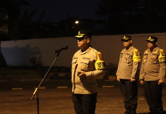 Kegitan Rutin Apel Malam dan Patroli Polrestabes Medan.
