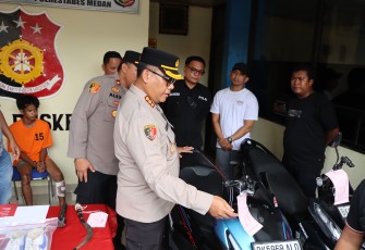Tim URC Berhasil Tangkap Pelaku Begal Gencar Operasi Rutin Disampaikan Kapolrestabes Medan.