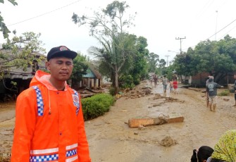Kondisi pasca banjir bandang di Kab Tapanuli Selatan Provinsi Sumut, Sabtu (23/11)