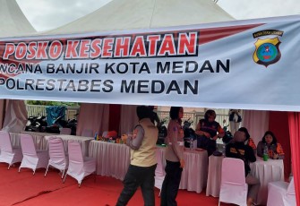 Polrestabes Mesan Posko Kesehatan Dirikan Posko Kesehatan.