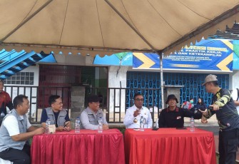Kakanwil Kemenkumham Sumut Bersama Kadiv Administrasi Pantau dan Monitoring Pelaksanaan Samapta CPNS Kemenkumham Sumut.