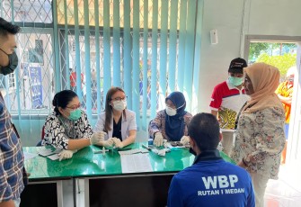 Rutan Kelas I Medan Gelar Kegiatan Skrining HIV dan Pelayanan Pengobatan Bagi Warga Binaan.