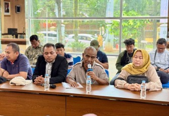 Achmadi saat menyampaikan pemaparan di BPN Kota Depok, Rabu (18/12)