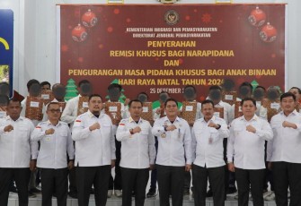 Sebanyak 302 Orang Warga Binaan Rutan Kelas I Medan Terima Remisi