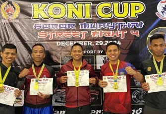 Atlet muaythai street fight Divisi 1 Kostrad 