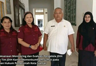 Kemenkumham Sumut Lakukan Monev ke Pemko Siantar.
