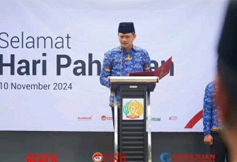 Karutan Pangkalan Brandan Pimpin Upacara Peringatan Hari Pahlawan Nasional 10 November 2024.