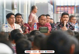 Rutan Pangkalan Brandan Gelar Sosialisasi Pemungutan Suara Bagi Warga Binaan Oleh PPK dan Keanggotaan PPS.