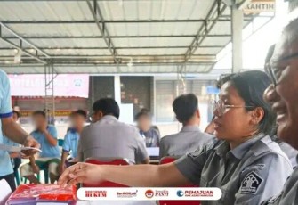 Rutan Pangkalan Brandan Gelar Simulasi Pemungutan Suara.