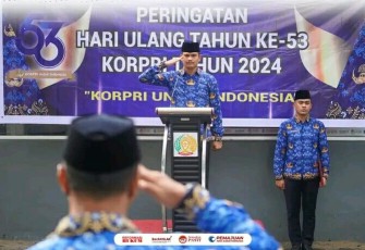 Karutan Pangkalan Brandan Pimpin Upacara Peringatan HUT KORPRI ke-53