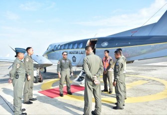 Pesud King Air saat Antar Danpuspenerbal Kunker ke Manado