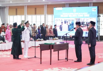 Moetaqqien Hasrimi saat Resmi Dilantik Menjadi Pj Wali Kota Tebing Tinggi