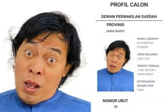 Komeng Peroleh Suara Tertinggi Sementara Caleg DPD RI