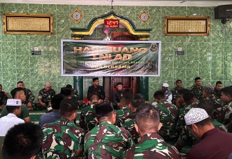 Prajurit Kodim 1710/Mimika saat Gelar Doa Bersama Secara Terpimpin