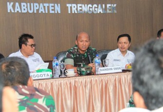 Dandim 0806/Trenggalek, Letkol Czi Yudo Aji Susanto, S.Sos., M.A., memimpin kunjungan kerja strategis dalam persiapan Pemilihan Umum (Pemilu) tahun 2024.