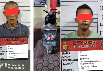 Tersangka dan barang bukti saat diamankan