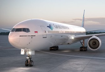 Ilustrasi pesawat Garuda Indonesia 