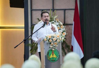 Jaksa Agung ST Burhanuddin dalam acara Pertemuan Konsultasi Ikatan Adhyaksa Dharmakarini (IAD) Pusat dan Ikatan Adhyaksa Dharmakarini (IAD) Lingkungan Kejaksaan Agung Tahun 2024.