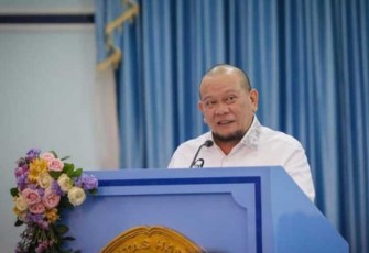 Ketua DPD RI AA LaNyalla Mahmud Mattalitti di Surabaya, Selasa (6/2/2024). 