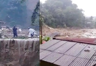 pasca terjadi longsor di Kampung Cipondok, Desa Pasanggrahan, Kecamatan Kasomalang, Kabupaten Subang, Jawa Barat, Minggu (7/1) pukul 17.45 WIB.