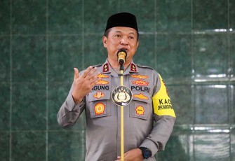 Kapolda Sumut, Irjen Pol Agung Setya Imam Effendi saat memperingati Isra Miraj di Masjid Al Hidayah Mapoldasu, Senin (12/2) pagi.