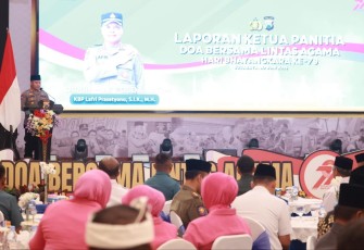 Doa lintas agama sambut hari Bhayangkara Ke-79 di mapolda Jatim 