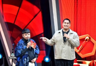 Menpora RI Dito Ariotedjo menyaksikan gelaran Stand Up Comedy Indonesia (SUCI) Season 11 yang berlangsung di Usmar Ismail Hall, Kuningan, Jakarta Selatan, Rabu (22/1) malam. 