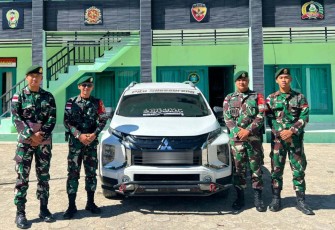 Barang Bukti Penyelundupan Mobil Xpander di PLBN 