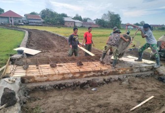 Pengerjaan sasaran fisik TMMD ke 126 Kodim Takalar 